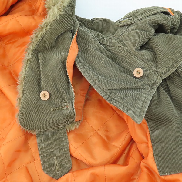 実際に弊社で買取させて頂いたDIESEL/ディーゼル 55DSL/フィフティーファイブディーエスエル 襟ボア コーデュロイ ミリタリー ジャケット/Sの画像 6枚目