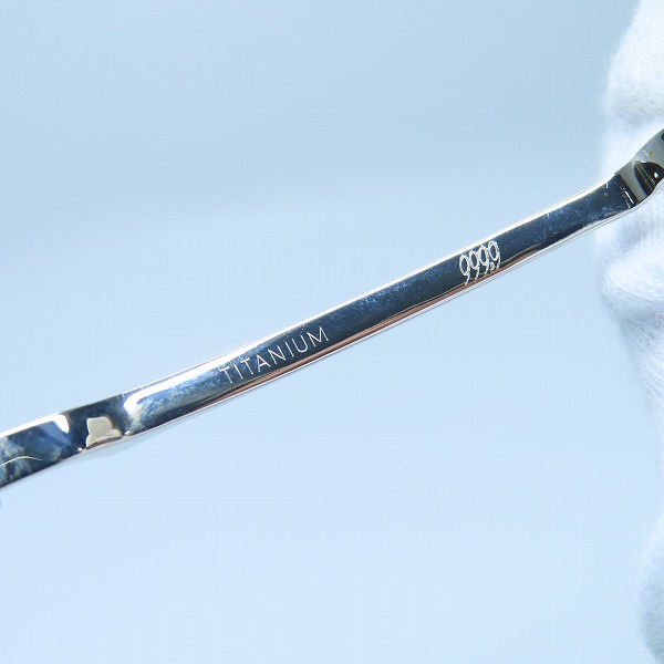 実際に弊社で買取させて頂いた999.9/フォーナインズ TITANIUM/チタニウム メタルフレーム 眼鏡/メガネフレーム/アイウェア S-122Tの画像 5枚目