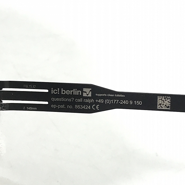 実際に弊社で買取させて頂いたic! berlin/アイシーベルリン Tina H. メガネフレーム アイウェアの画像 5枚目