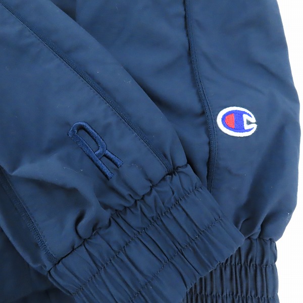 実際に弊社で買取させて頂いたRHC Ron Herman×Champion/ロンハーマン×チャンピオン ナイロンジャケット ネイビー C8-K607Mの画像 6枚目