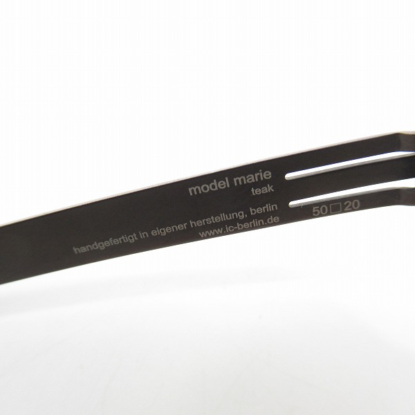 実際に弊社で買取させて頂いたic! berlin/アイシーベルリン marie メガネフレーム/眼鏡/アイウェア 863424の画像 4枚目