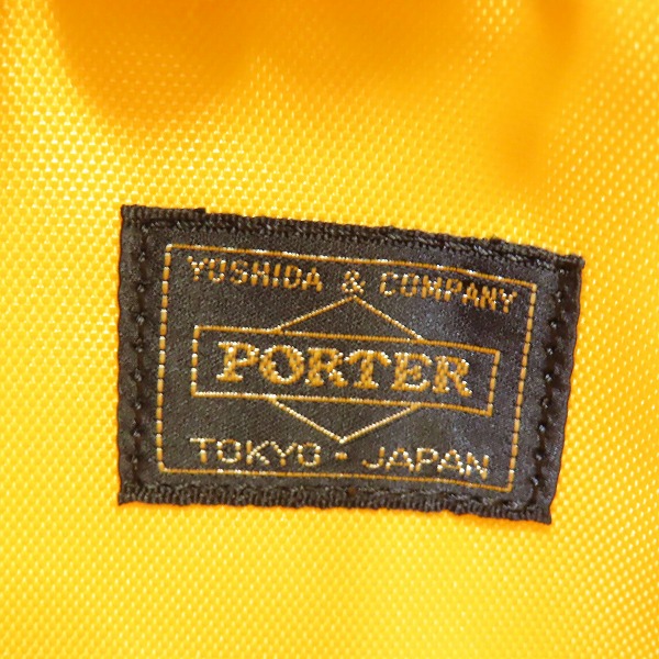 実際に弊社で買取させて頂いたPORTER/ポーター ナイロン レザー トートバッグ ブラック×イエローの画像 5枚目