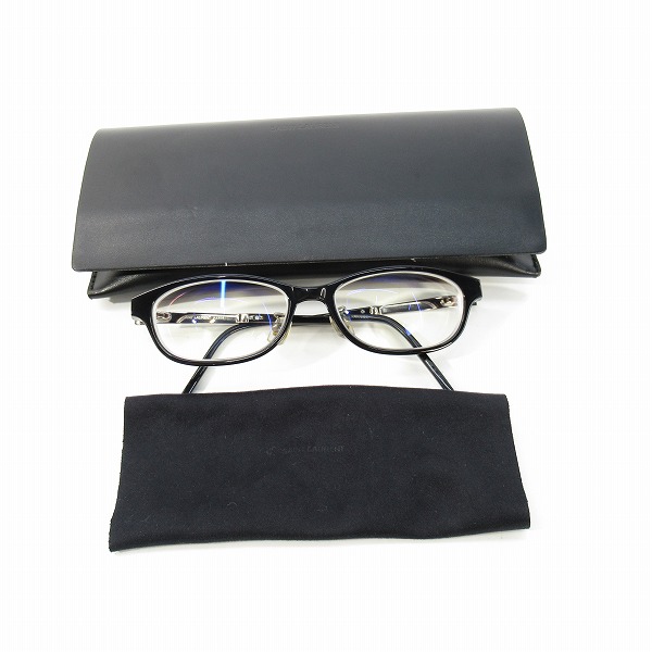 実際に弊社で買取させて頂いたSAINT LAURENT PARIS/サンローランパリ 度入り眼鏡/メガネフレーム/アイウェア  SL M85/J 001 の画像 9枚目