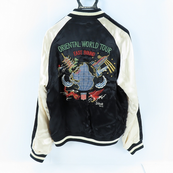 実際に弊社で買取させて頂いたSchott/ショット ORIENTAL WORLD TOUR サテンスカジャン 3162032 /Mの画像 1枚目