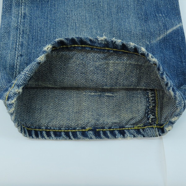 実際に弊社で買取させて頂いたHYSTERIC GLAMOUR/ヒステリックグラマー リペア加工 スタッズ付デニムパンツ 0211AP08 /32の画像 7枚目