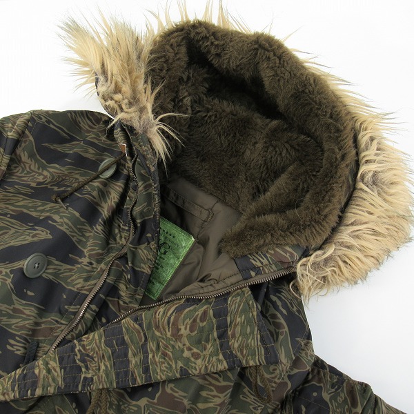 実際に弊社で買取させて頂いたHYSTERIC GLAMOUR/ヒステリックグラマー HG プリマロフト タイガーカモ N-3B ジャケット Mの画像 5枚目