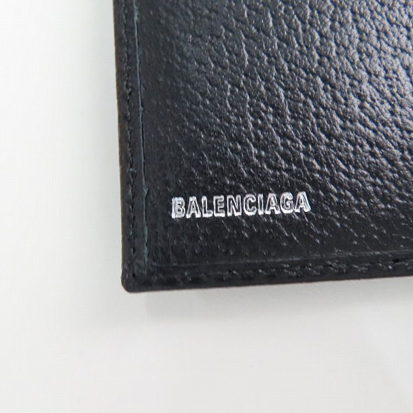 実際に弊社で買取させて頂いた(1)BALENCIAGA×GUCCI/バレンシアガ×グッチ ハッカープロジェクト 総柄 二つ折り財布 ブラック 680430の画像 5枚目