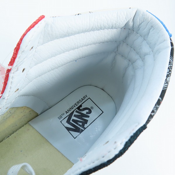 実際に弊社で買取させて頂いた【未使用】VANS/バンズ SK8-HI 38 REISSUE/スケート ハイ 50周年記念 パイレーツスカル ハイカットスニーカー VN0A2XS1JSO/26.5の画像 4枚目