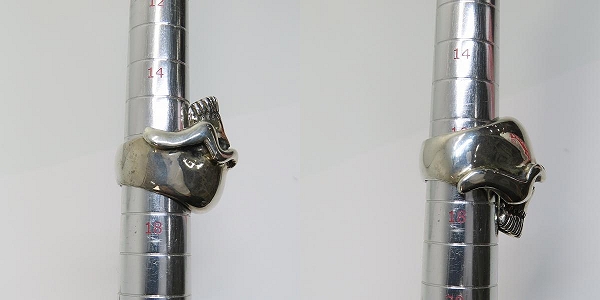 実際に弊社で買取させて頂いたTHIRTEEN DESIGNS/サーティーンデザインズ マッドスカルリング w/ストーンアイズ 16-17.5号の画像 8枚目