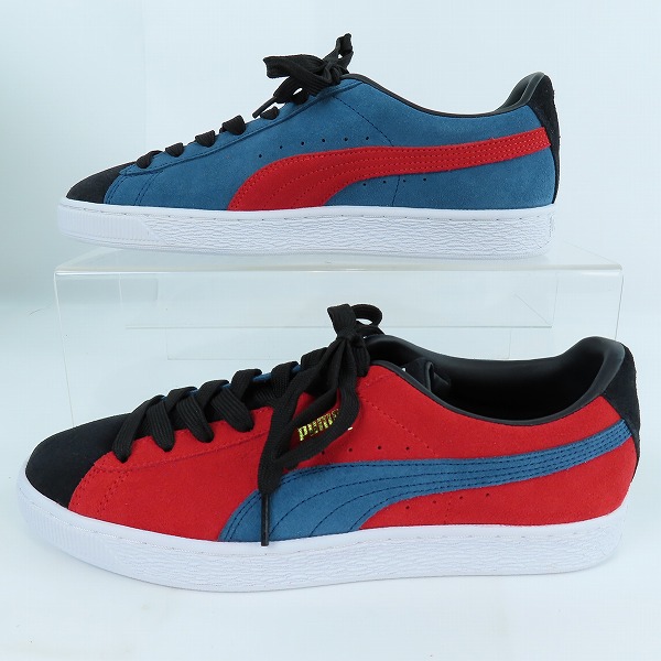 実際に弊社で買取させて頂いたPUMA/プーマ SUEDE CLASSIC XXI P BLACK-I BLUE-URBAN RED 374915-33/27.5の画像 3枚目