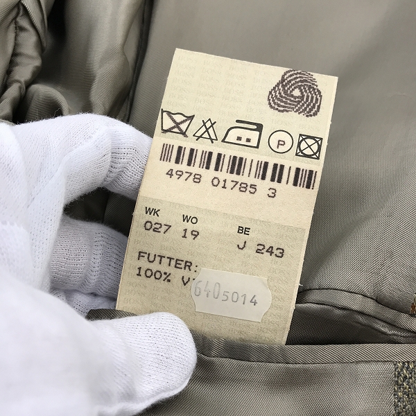 実際に弊社で買取させて頂いたHUGO BOSS/ヒューゴボス APOLLON ロロピアーナ ウール/カシミヤ テーラードジャケット /8の画像 5枚目