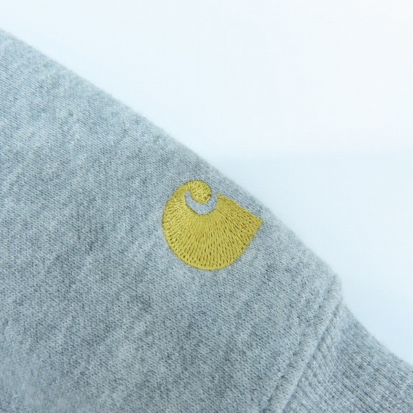 実際に弊社で買取させて頂いたCarhartt/カーハート 裏起毛 ハーフジップ スウェット プルオーバー/Lの画像 5枚目