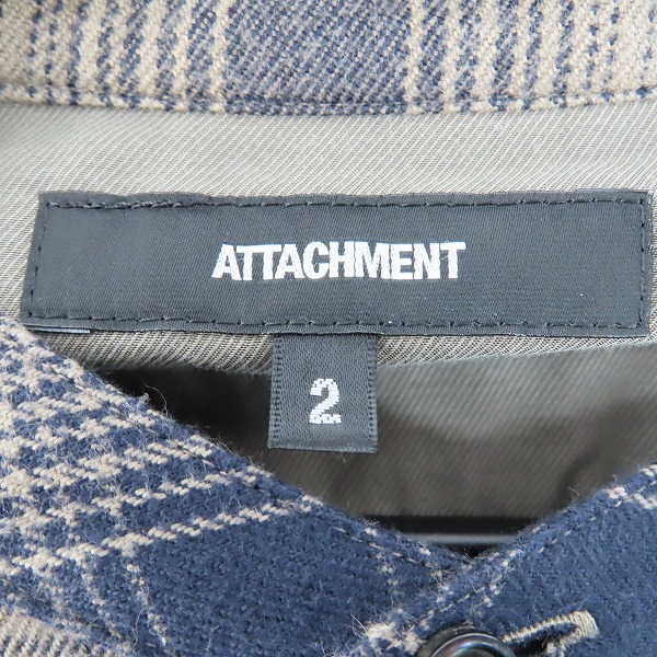実際に弊社で買取させて頂いたKAZUYUKI KUMAGAI ATTACHMENT/カズユキクマガイアタッチメント チェック柄 長袖シャツ AS62-240/2の画像 2枚目