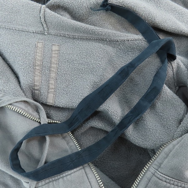 実際に弊社で買取させて頂いたRick Owens DRKSHDW/リックオウエンス ダークシャドウ ショート丈 ジップアップパーカー/Sの画像 9枚目