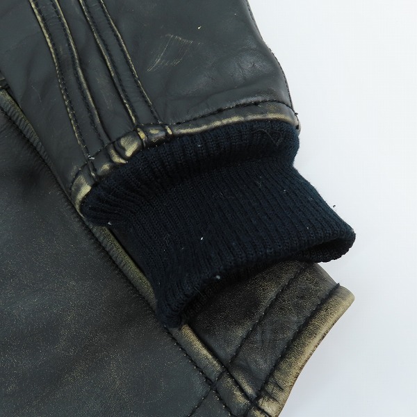 実際に弊社で買取させて頂いたSCHOTT/ショット レザー ダブルライダース ジャケット/Lの画像 8枚目