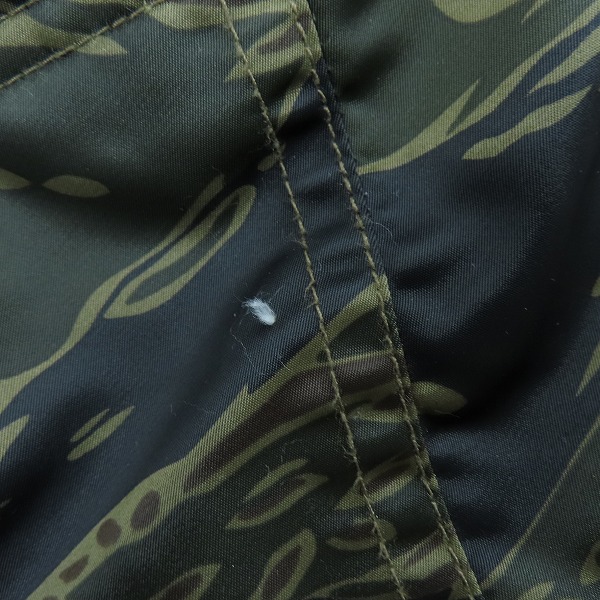 実際に弊社で買取させて頂いたHYSTERIC GLAMOUR/ヒステリックグラマー タイガーカモフラ 柄 ワッペン付 中綿 モッズコート 0193AC01/Fの画像 8枚目