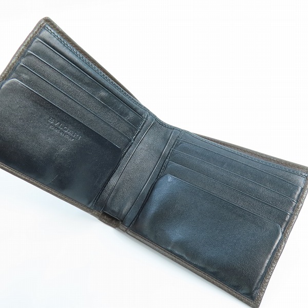 実際に弊社で買取させて頂いたBVLGARI/ブルガリ レザー二つ折り財布の画像 3枚目