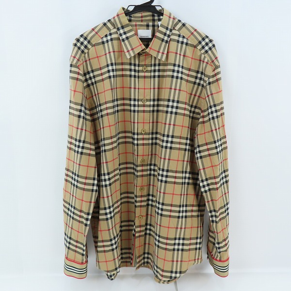 実際に弊社で買取させて頂いた【JPタグ】BURBERRY/バーバリー ノバチェック 長袖シャツ THTHAGAR129SAM /XXL