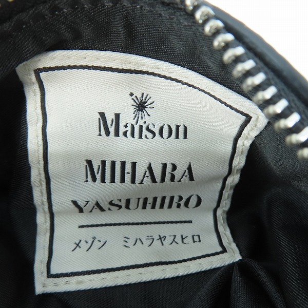 実際に弊社で買取させて頂いたMaison MIHARA YASUHIRO/メゾンミハラヤスヒロ T LEX BAG ティーレックス レザー ショルダーバッグ A11BG704の画像 5枚目