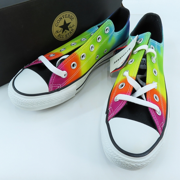 実際に弊社で買取させて頂いた【未使用】 CONVERSE/コンバース ALL STAR/オールスター TIEDYERAINBOW OX 1R711/26.5