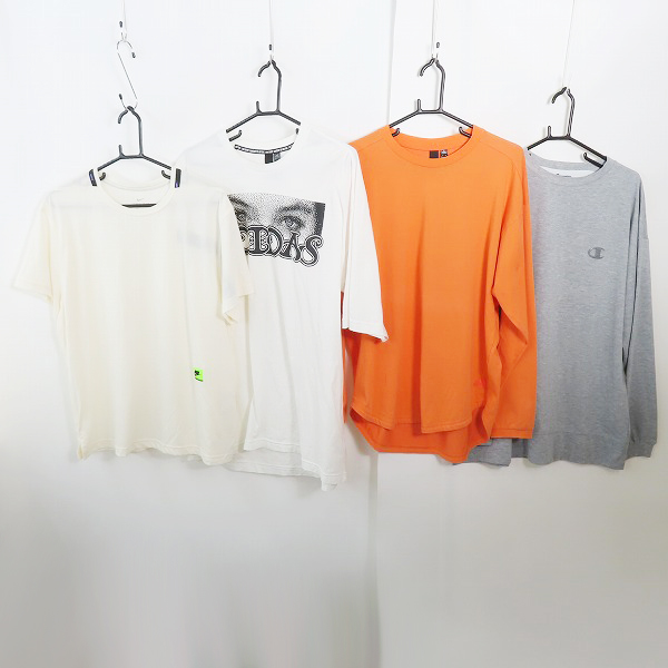 実際に弊社で買取させて頂いたNIKE /ナイキ adidas/アディダス Champion/チャンピオン 半袖/長袖 Tシャツ 4点セット
