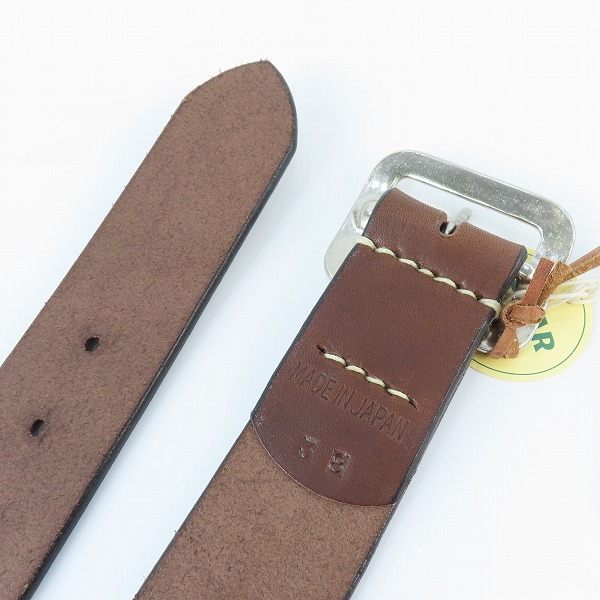 実際に弊社で買取させて頂いた【未使用】SUGAR CANE/シュガーケーン レザーベルト/SCO-2320/ブラウン/38の画像 2枚目