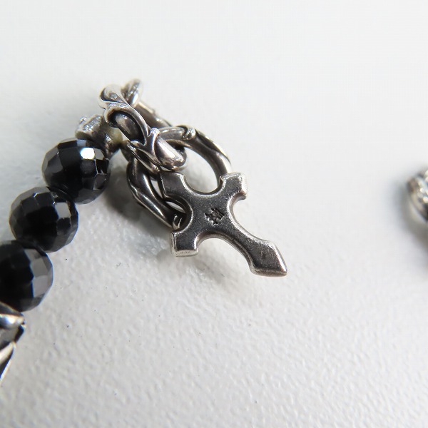 実際に弊社で買取させて頂いた【ギャラ付】Bloody Mary/ブラッディマリー クロス ブラックスピネル ブレスレットの画像 4枚目