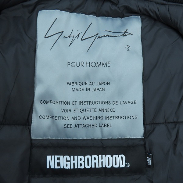 実際に弊社で買取させて頂いたNEIGHBOR HOOD×Yohji Yamamoto/ネイバーフッド×ヨウジヤマモト MA-1 JACKET/ジャケット HZ-Y70-600/222SPYY-JKM01S/Lの画像 2枚目