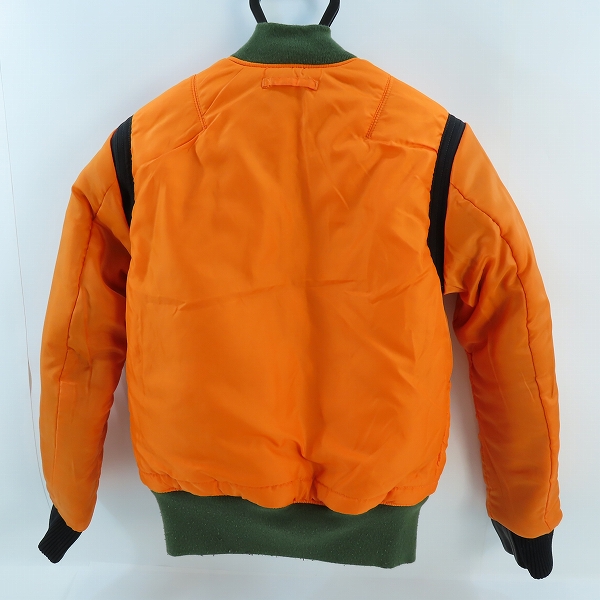 実際に弊社で買取させて頂いたALPHA INDUSTRIES/アルファインダストリーズ リバーシブル フライトジャケット MA-1 袖レザー MIL-J-82790J/Sの画像 3枚目