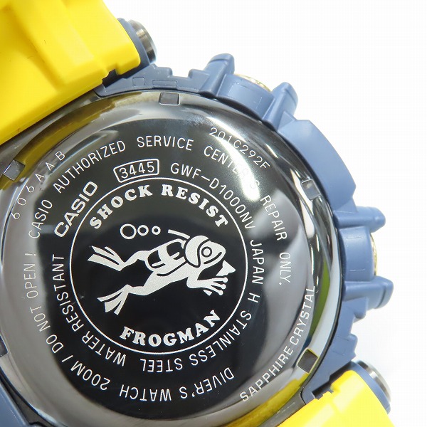 実際に弊社で買取させて頂いたG-SHOCK/Gショック MASTER OF G FROGMAN/マスターオブG フロッグマン マスターインネイビーブルー GWF-D1000NV-2JFの画像 4枚目
