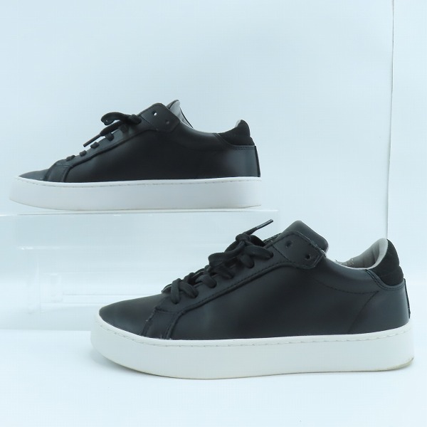 実際に弊社で買取させて頂いたnano universe/ナノユニバース ダメリーノ レザー スニーカー ブラック NUC11SNK002KY /25の画像 3枚目