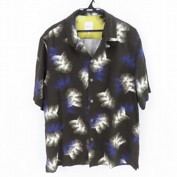 実際に弊社で買取させて頂いたPaul Smith/ポールスミス ブラック/半袖プリントシャツ/L