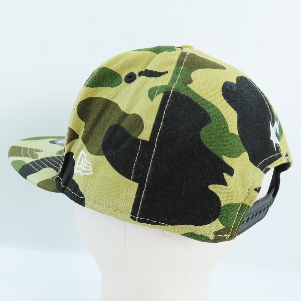 実際に弊社で買取させて頂いたBAPE×NEW ERA/アベイシングエイプ×ニューエラ カモフラ柄 9FIFTY スナップバック ベースボールキャップ Fの画像 1枚目