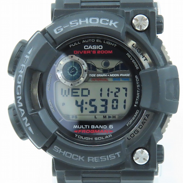 実際に弊社で買取させて頂いたG-SHOCK/Gショック FROGMAN/フロッグマン Master of G/マスターオブG ソーラー電波時計 GWF-1000-1JF