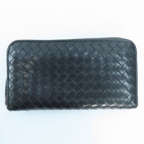 実際に弊社で買取させて頂いたBOTTEGA VENETA/ボッテガヴェネタ イントレチャート ラウンドファスナーウォレット/長財布