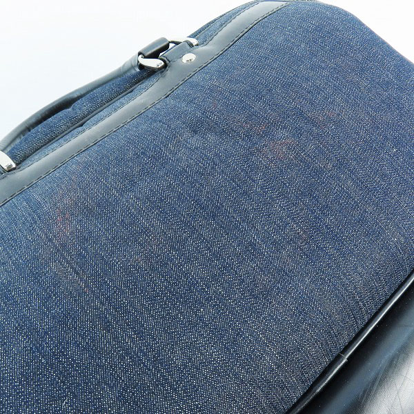 実際に弊社で買取させて頂いたEVISU GOLF/エビスゴルフ ゴルフバッグ ボストンバック スパイク収納 デニム×レザーの画像 7枚目