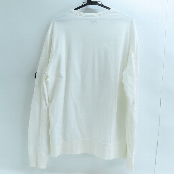 実際に弊社で買取させて頂いたC.P. COMPANY/C.P. カンパニー Arm Lens Crew Sweat/クルーネックスウェット ホワイト 03CMSS036A/XLの画像 1枚目