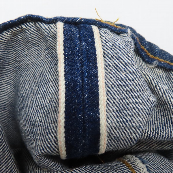 実際に弊社で買取させて頂いたLEVIS/リーバイス 501 90s 刻印555 ビッグE 赤耳 デニムパンツ W28L36の画像 7枚目