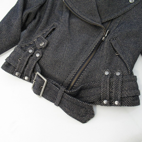 実際に弊社で買取させて頂いたBurberry London BLUE LABEL/バーバリーロンドン ブルーレーベル ダブルライダース ジャケット FCF22-632-29/38の画像 7枚目