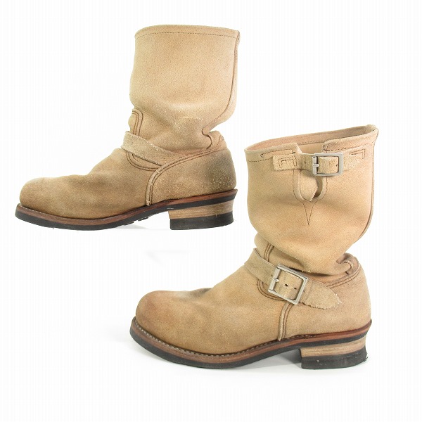 実際に弊社で買取させて頂いたRED WING/レッドウィング 8268 PT99 ENGINEER BOOTS/エンジニアブーツ スエード 9Dの画像 3枚目