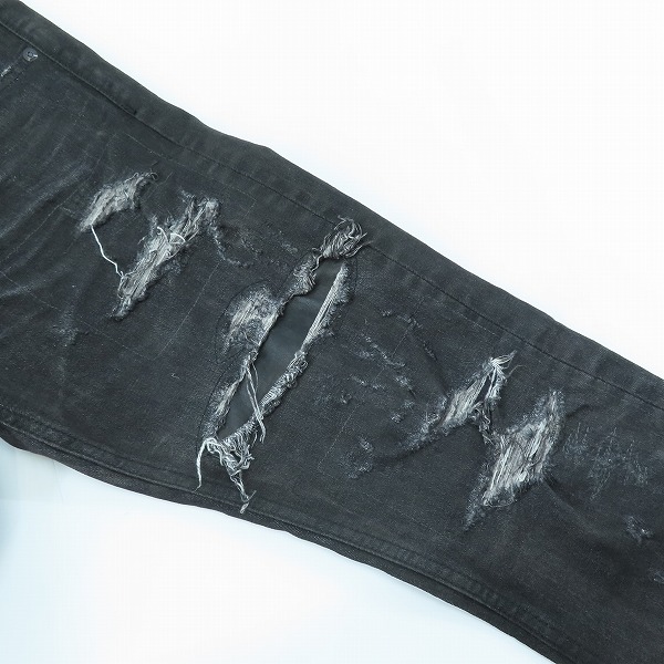 実際に弊社で買取させて頂いたISAMU KATAYAMA BACKLASH/バックラッシュ ストレッチデニム クラッシュストレート 1483-01C/Lの画像 5枚目