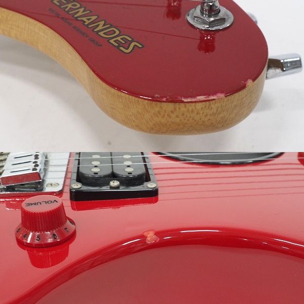実際に弊社で買取させて頂いた★FERNANDES/フェルナンデス ZO-3 ぞうさん アンプ内蔵エレキギター レッド ソフトケース付の画像 6枚目