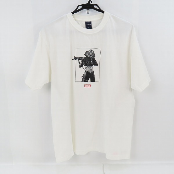 実際に弊社で買取させて頂いたAPPLEBUM/アップルバム×MARVEL/マーベル BLACK WIDOW 半袖Tシャツ XL