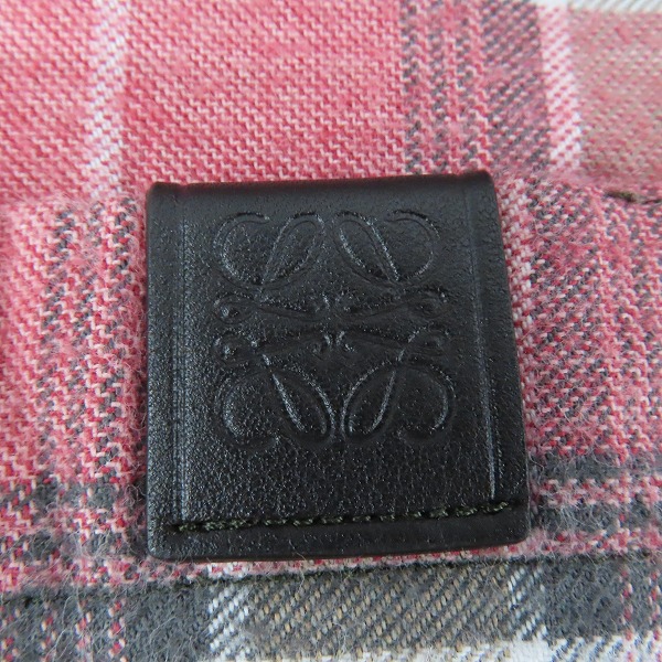 実際に弊社で買取させて頂いたLOEWE/ロエベ Loewe Oversized Patchwork Check Shirt/オーバーサイズシャツ H526Y05W67/39の画像 8枚目