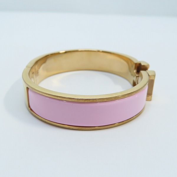 実際に弊社で買取させて頂いたHERMES/エルメス クリックH バングル/ブレスレット ゴールド×ピンクの画像 4枚目