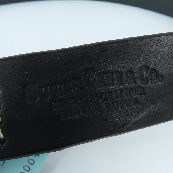 実際に弊社で買取させて頂いた(2)【未使用】SUGAR CANE/シュガーケーン レザーベルト/SCO-2320/ブラック/40の画像 4枚目