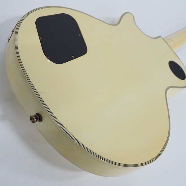 実際に弊社で買取させて頂いた★ Maison/メイソン レスポールカスタムType ホワイト セットネック エレキギターの画像 8枚目