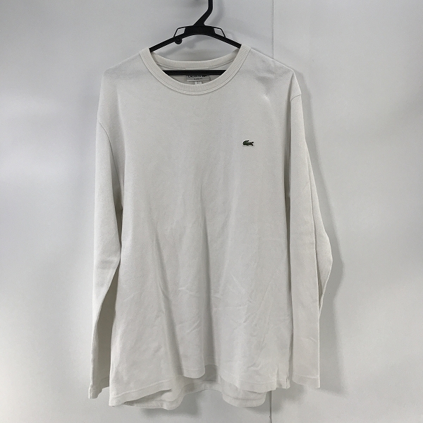 実際に弊社で買取させて頂いたLACOSTE/ラコステ 鹿の子地 ロングスリーブTシャツ ホワイト TH074EL /L