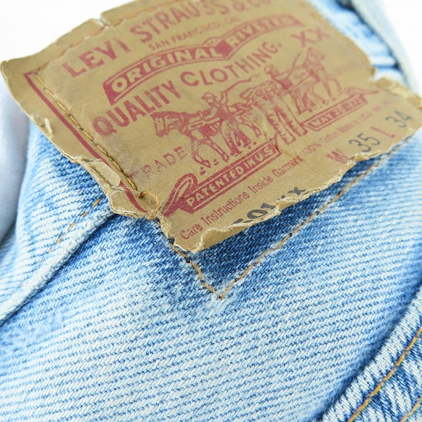実際に弊社で買取させて頂いたLEVIS/リーバイス ヴィンテージ 501xx 653刻印 デニムパンツ/ジーンズ W35L34の画像 7枚目