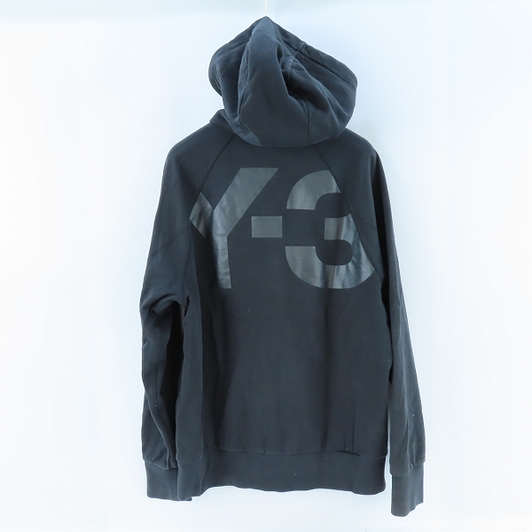 実際に弊社で買取させて頂いたY-3/ワイスリー adidas×Yohji Yamamoto/アディダス×ヨウジヤマモト バック ロゴプリント ジップアップパーカー CY6900/Lの画像 1枚目